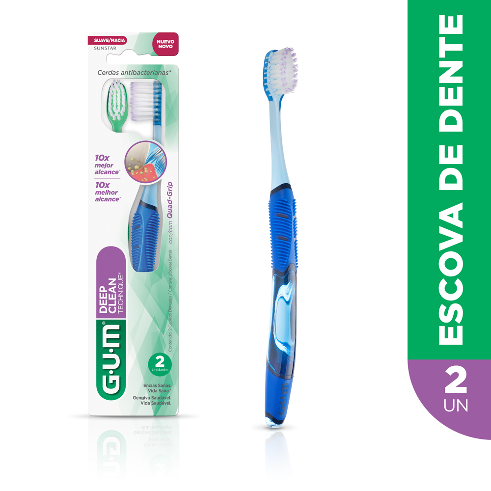Escova GUM Deep Clean Technique 525 — Pack 2 un.
