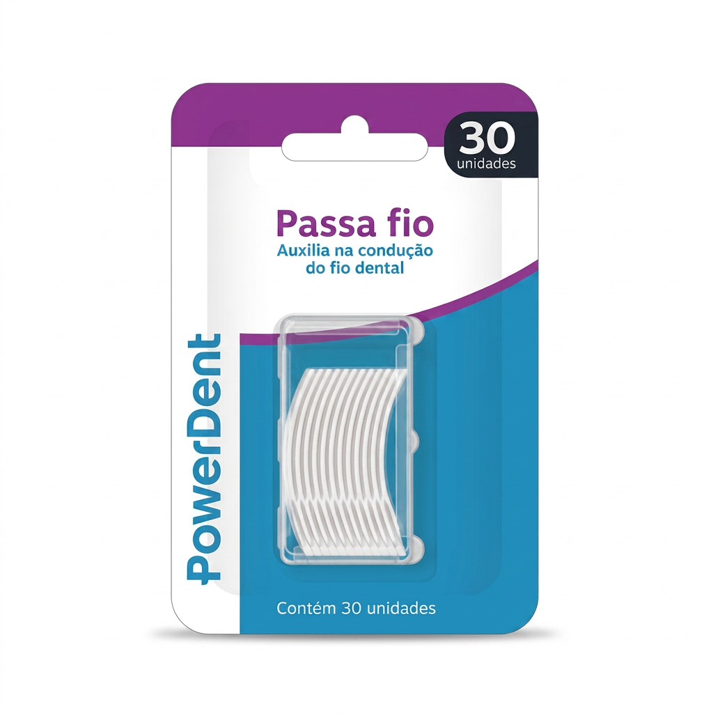 Passador de Fio Dental Powerdent Clinical — 30 un.