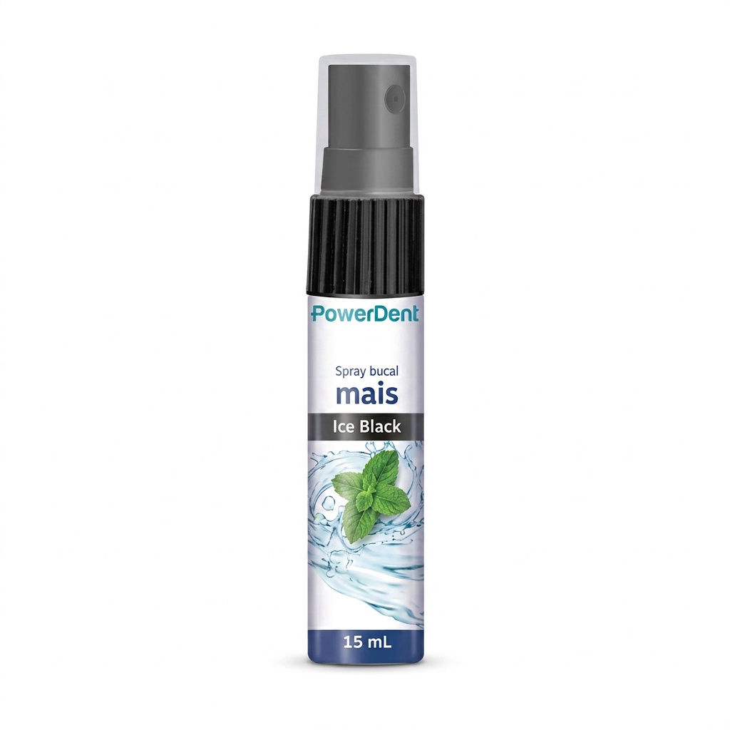 Spray Bucal Powerdent Defense Ice Black 15ml