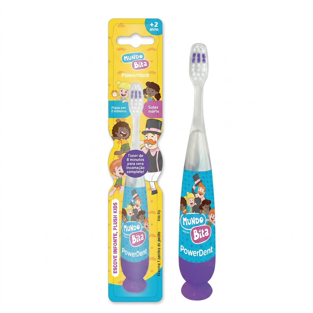 Escova de Dente Infantil Powerdent Flash Mundo Bita