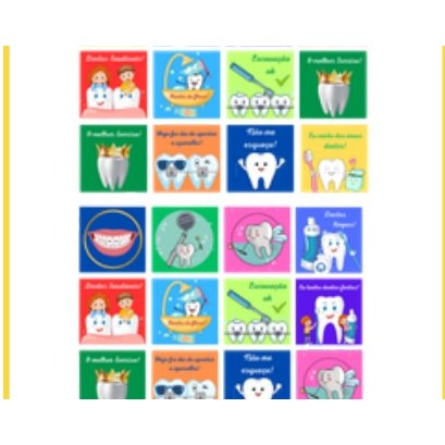 Adesivos Quadrados Dentinho