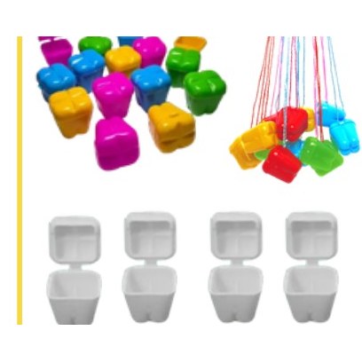 Colar Baú Dentinho Branco ou Colorido