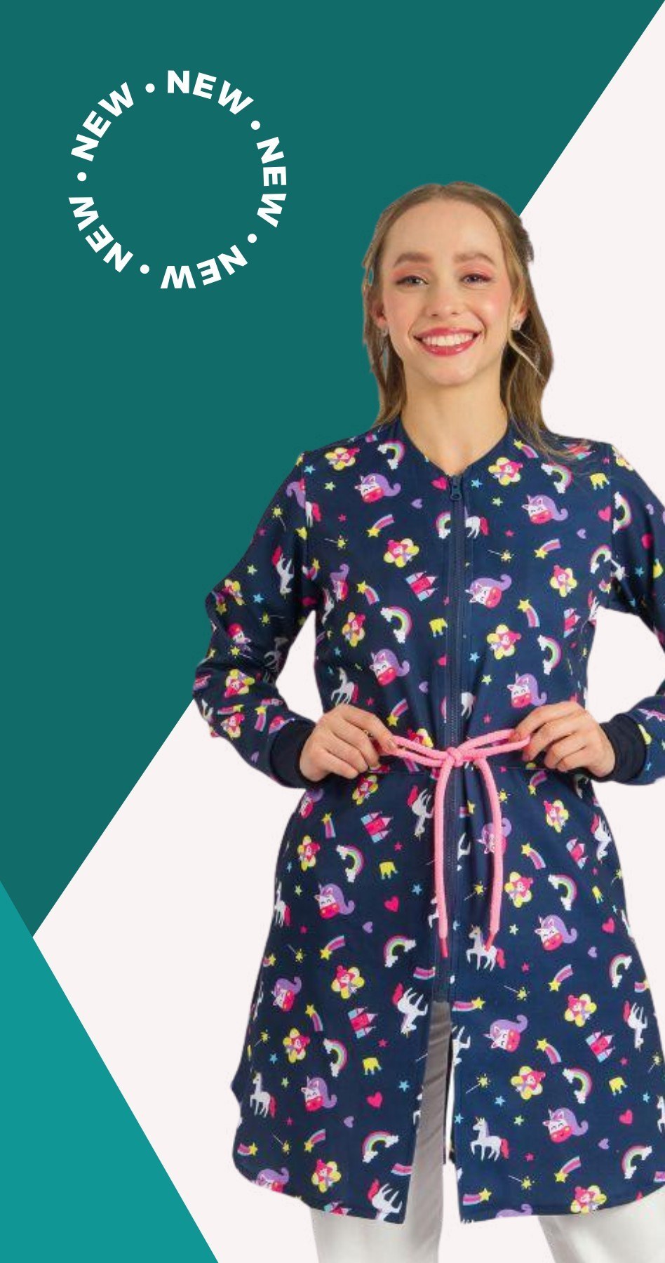 Jaleco Feminino FunWork Mundo Encantado